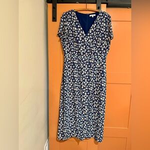 Blue Daisy Floral Wrap Top Split Dress by Madewell